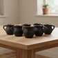 Black Talavera Jarrito Mug | Handmade Mexican Clay Coffee Cup