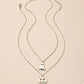 2 Piece Halloween Ghost & Pumpkin Pendant Necklace