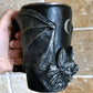 Vampire Bat Mug | Hand Sculpted Resin Gothic Art Mug with Stainless Steel Liner| Spooky Bat Mug, Halloween Gift and Gothic Home Decor