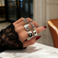Dark Gothic Animal Skull Ring 7-Piece Set