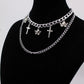 Goth Streetwear Necklaces Grunge Cross Pendants Neck Chain Indie Jewelry