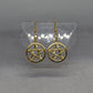 Gold Pentacle Drop Earrings Jewelry Spooky Halloween Witchy