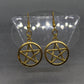 Gold Pentacle Drop Earrings Jewelry Spooky Halloween Witchy