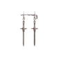 Sier Cross Sword-shaped Vintage Gothic Style Earrings