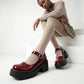 2026 Plus Size 44 Sweet Violet Mary Janes Pumps Gothic Black Red 6cm Square Heels Cute Lolita Platform Shoes Women