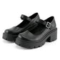 2026 Plus Size 44 Sweet Violet Mary Janes Pumps Gothic Black Red 6cm Square Heels Cute Lolita Platform Shoes Women