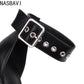 NASBAVI Black Punk Gothic High Heels Sexy Plus Size Pointed Toe Fashion Buckle Rivet Women Pumps Wedding Shoes Stiletto Heels