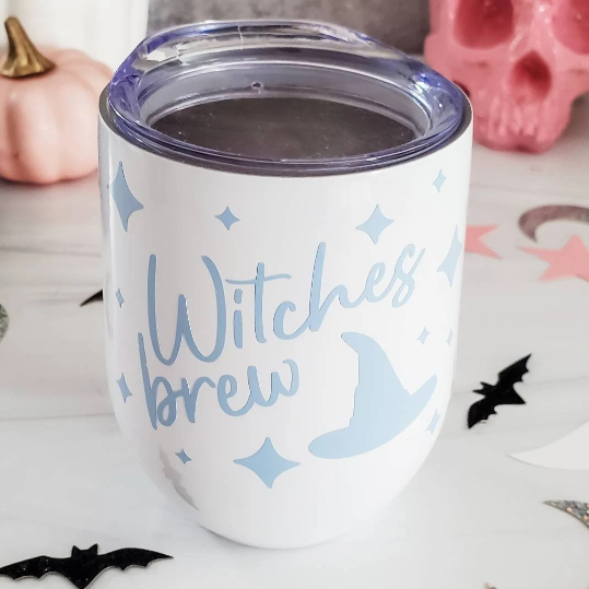 Witches Brew Pastel Halloween Wine Tumbler