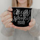 Creepy Spooky Black Ceramic Mug 14.5oz Halloween Coffee Cup For Gothic Morning Vibes