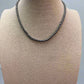 Western Faux Silver Pearl Choker — 4mm Burnished Bead Necklace (12 Inch + Extender)