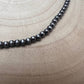 Western Faux Silver Pearl Choker — 4mm Burnished Bead Necklace (12 Inch + Extender)