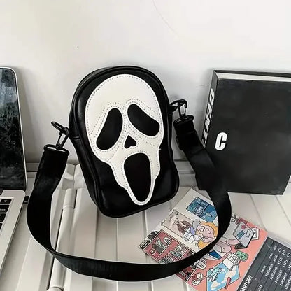 Ghost Skull Pattern Shoulder Bag