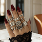 Dark Gothic Animal Skull Ring 7-Piece Set